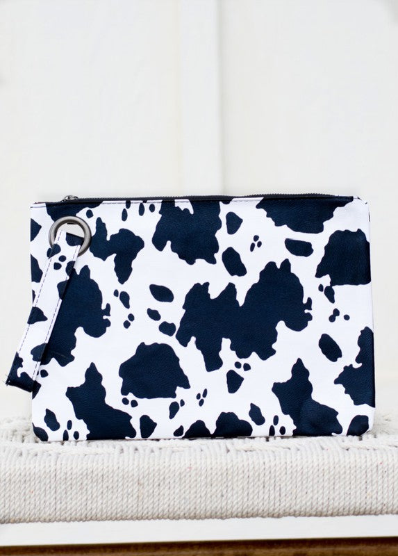 Cow Print Oversized Everyday Clutch chioce of colors