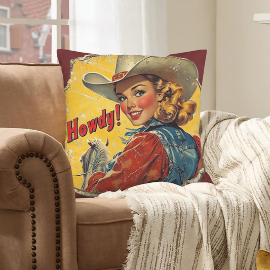 Baha Ranch Howdy Velvety Soft Pillow Case Made in America