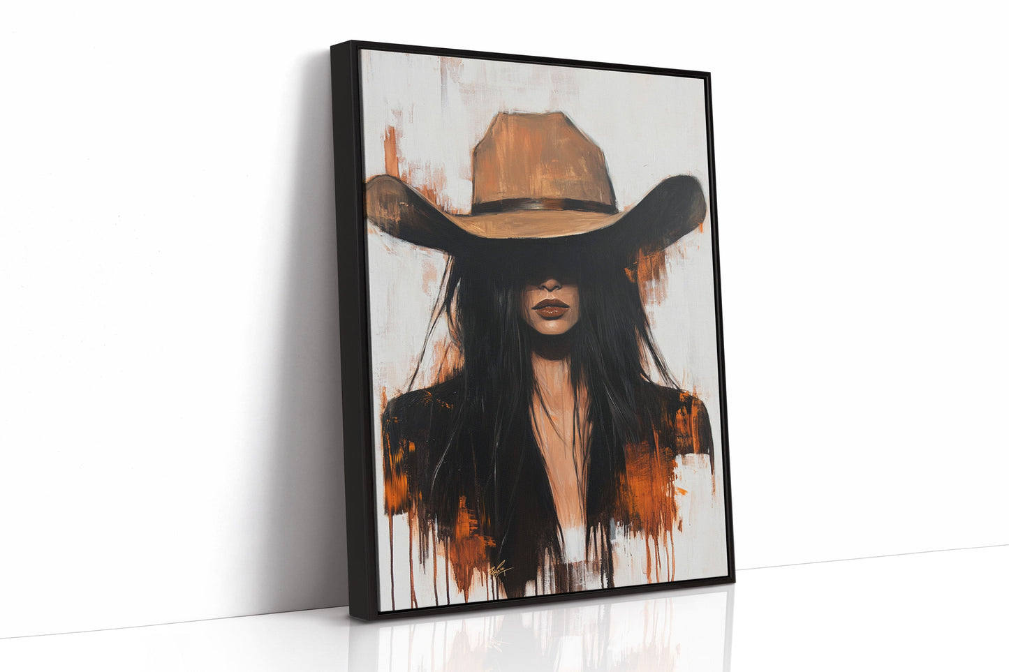 The Silent Outlaw – Western Cowgirl Canvas Art