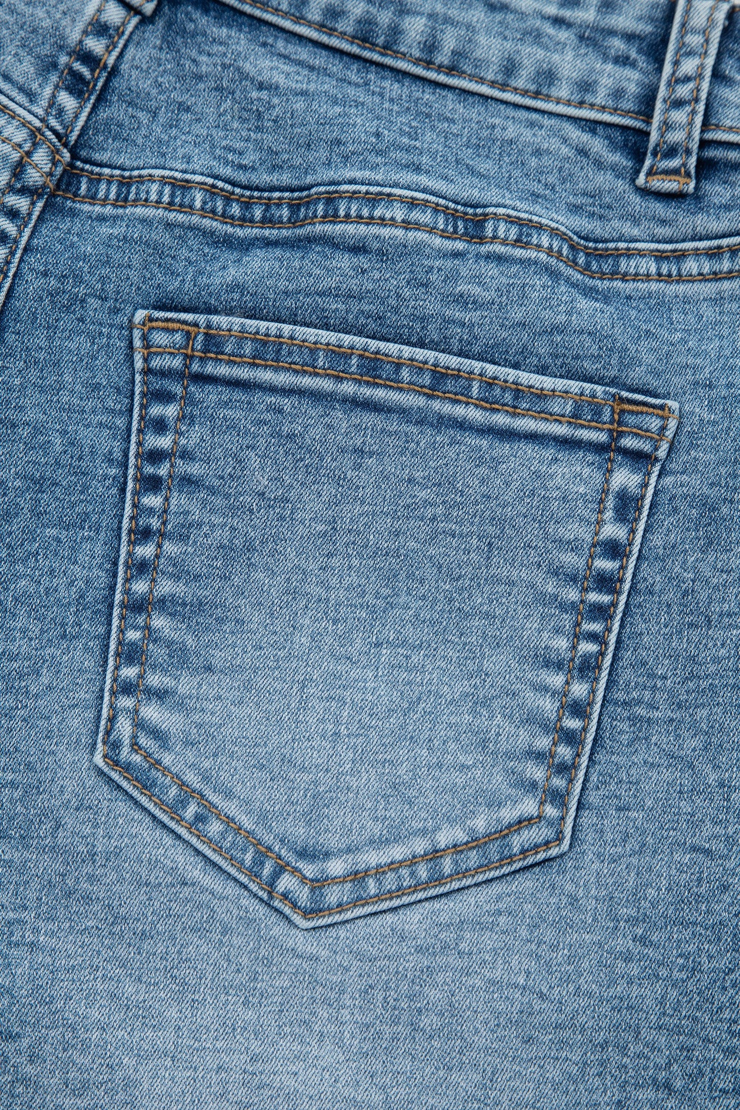 Western Embroidered Studded Denim Shorts