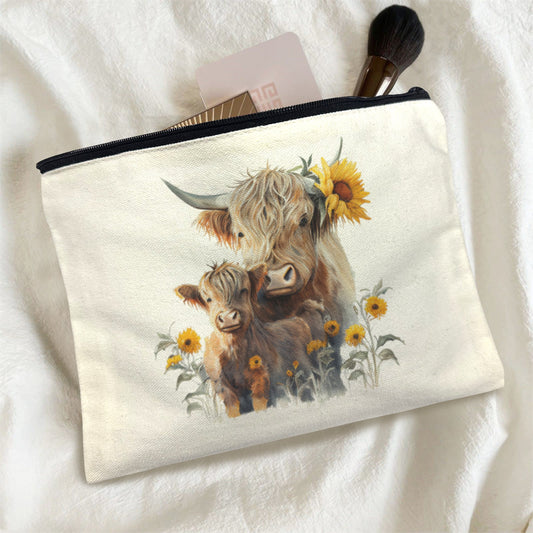 Baha Ranch Highland CosmeCow Family tic Bag Set of 5