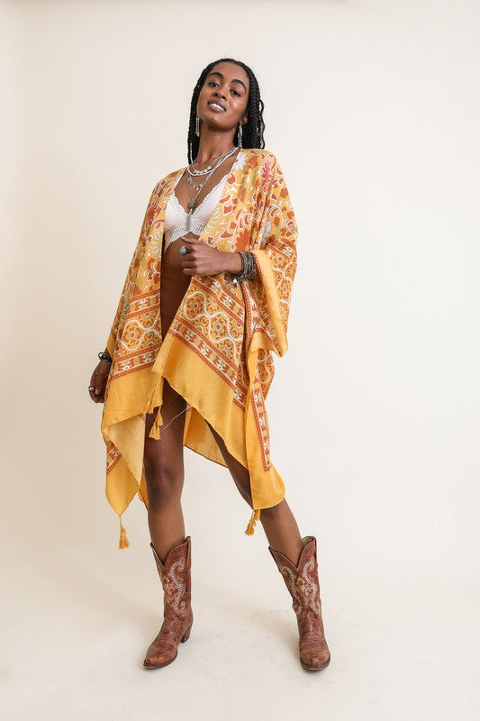 Touch of Morroco Tapestry Tassel Kimono choice of colors