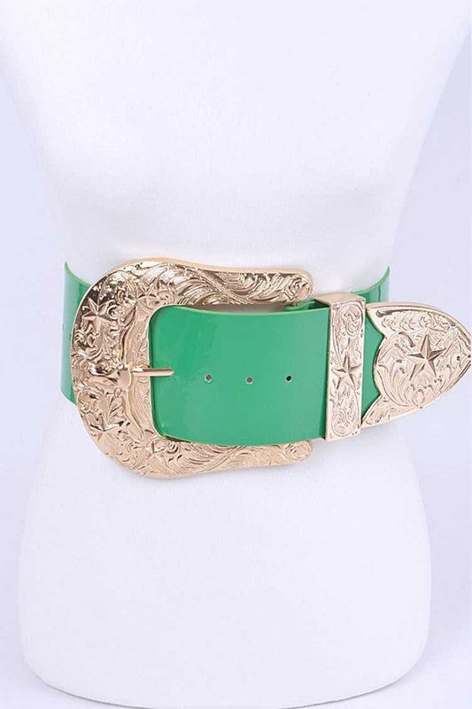 HUGE Oversized Patent Leather Statement Oversize Belt choice of colors