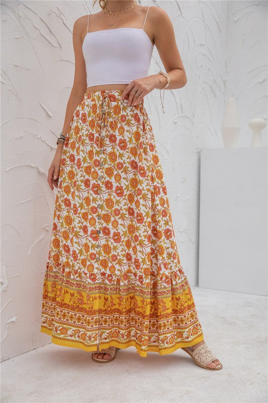 Floral Maxi Skirt - choice of colors