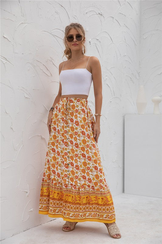 Floral Maxi Skirt - choice of colors