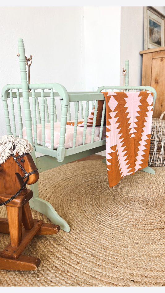 PINK + TERRACOTTA - YONDEROSA COLLECTION Baby Blanket Throw