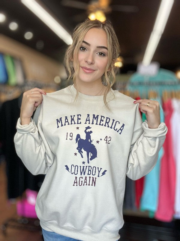 Make America Cowboy Again Sweatshirt Plus Size