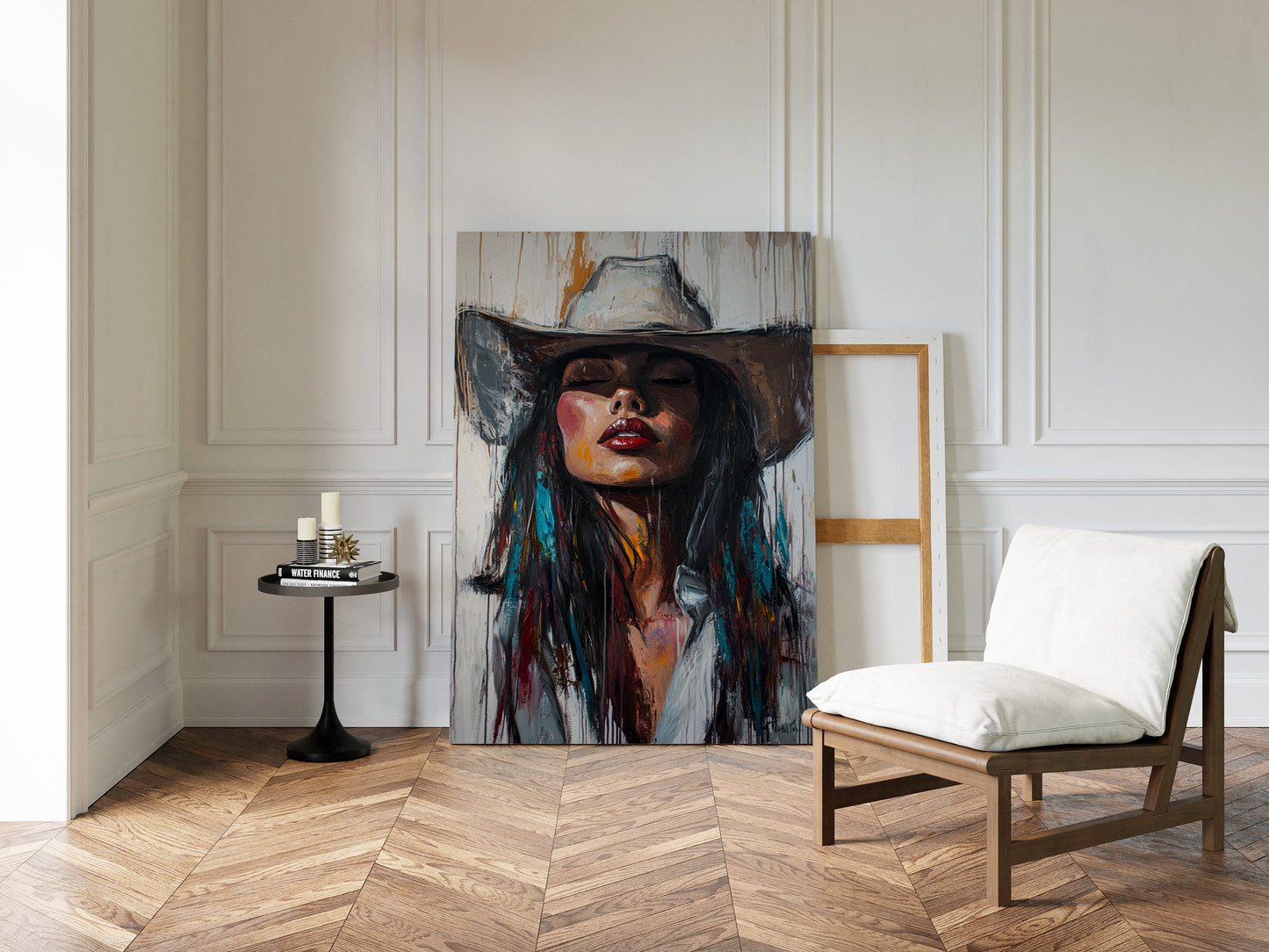 Cowgirl Spirit Canvas – Western Woman Portrait Wall Art