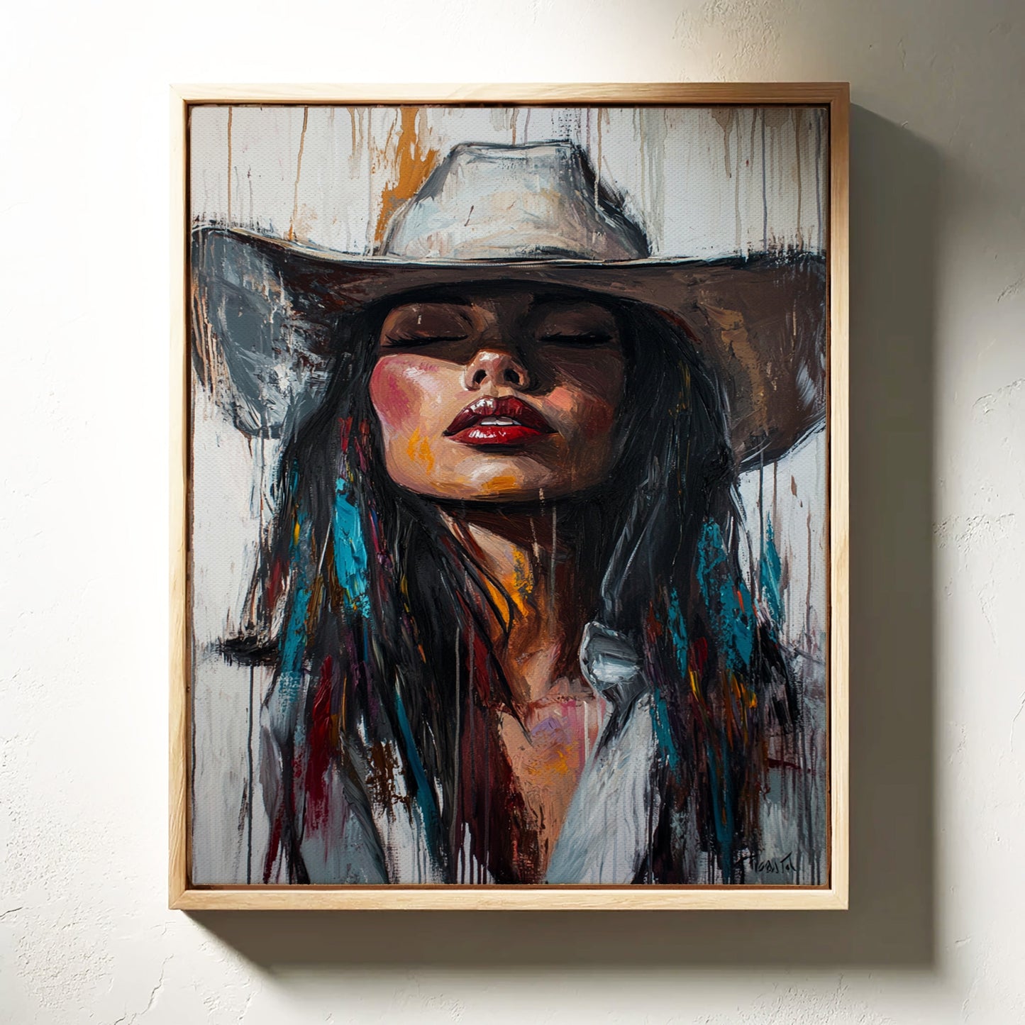 Cowgirl Spirit Canvas – Western Woman Portrait Wall Art