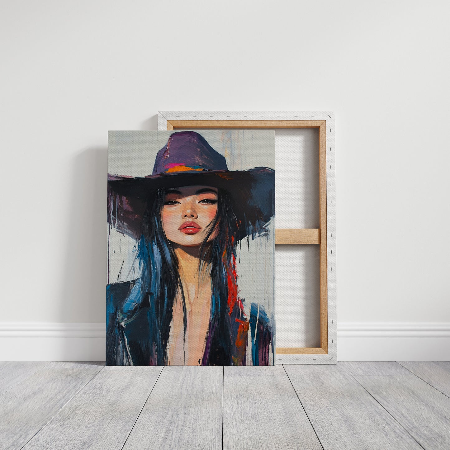Fierce Cowgirl Canvas – Western Woman Portrait Wall Art