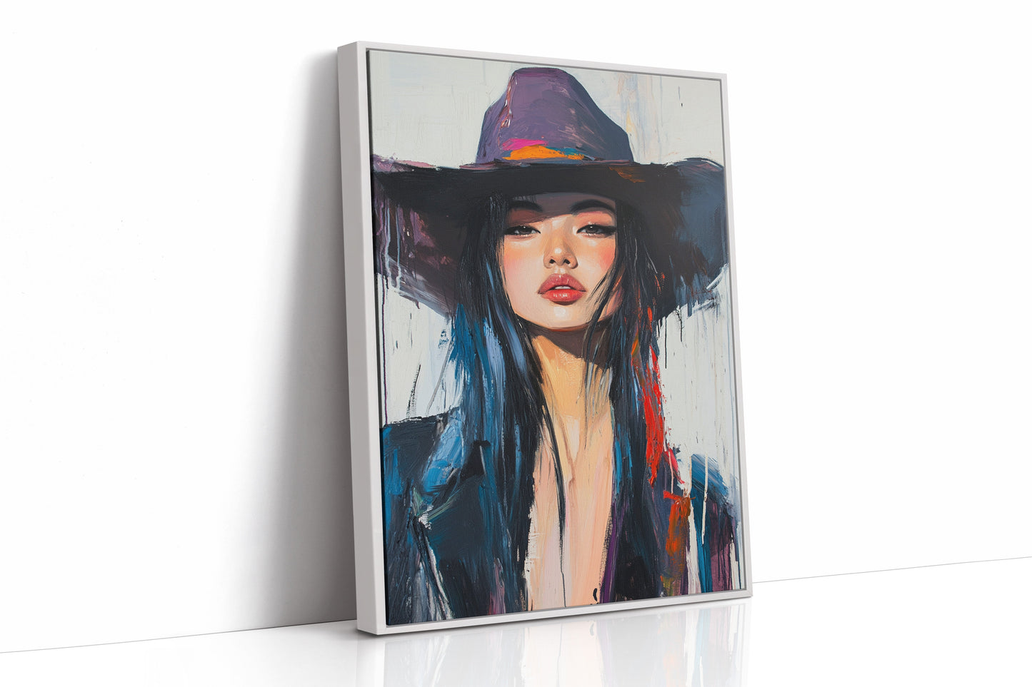 Fierce Cowgirl Canvas – Western Woman Portrait Wall Art