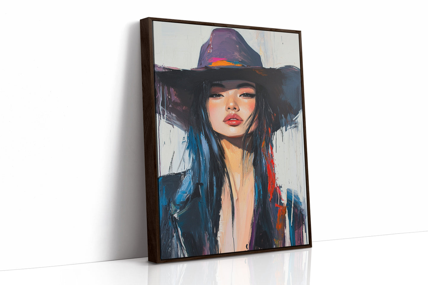 Fierce Cowgirl Canvas – Western Woman Portrait Wall Art
