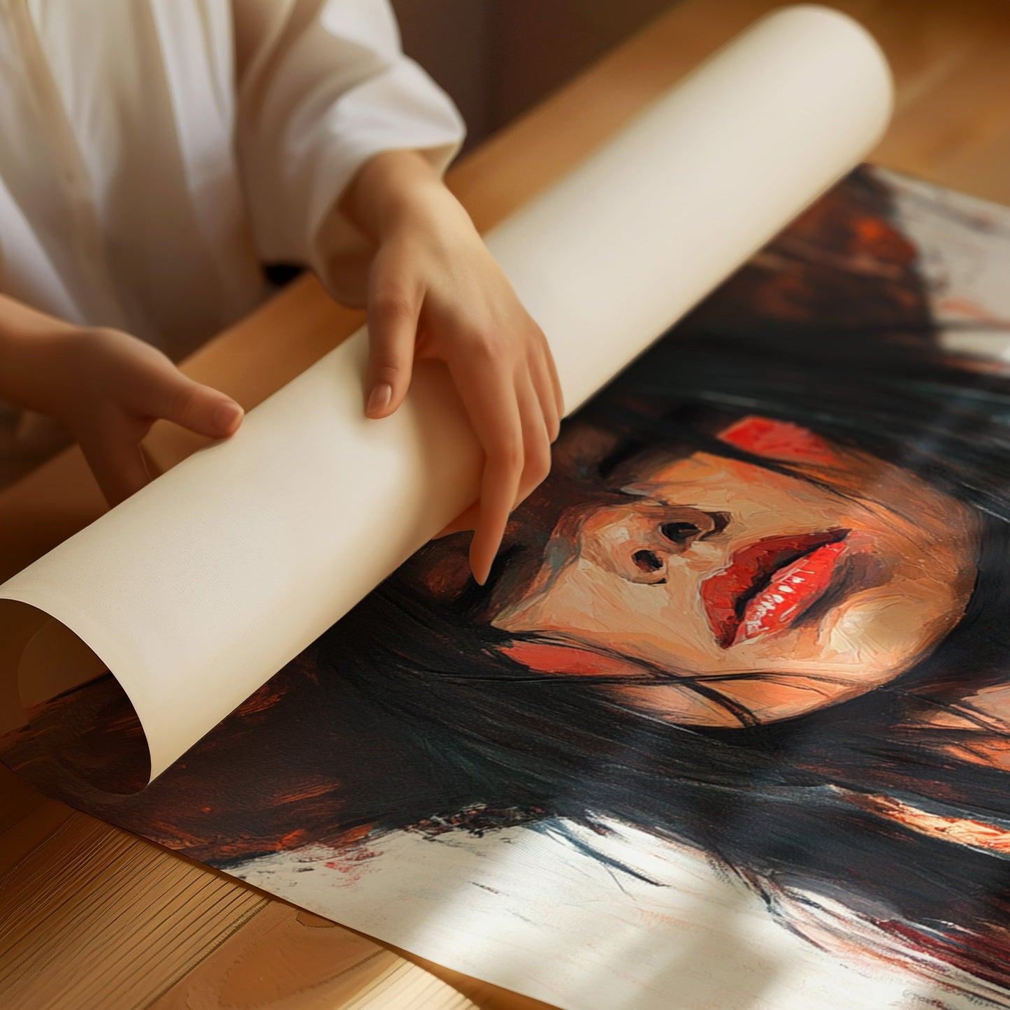 Painted Cowgirl Canvas – Boho Western Woman Wall Art