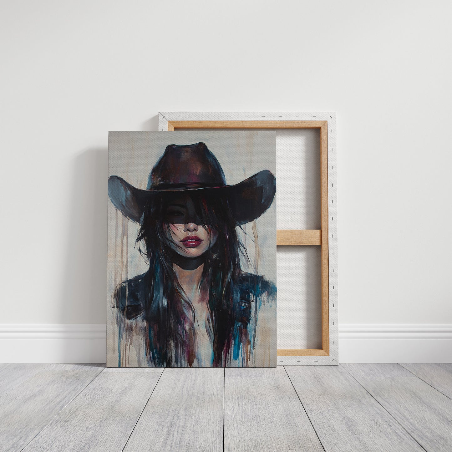 Mystic Cowgirl Canvas – Moody Western Woman Wall Art