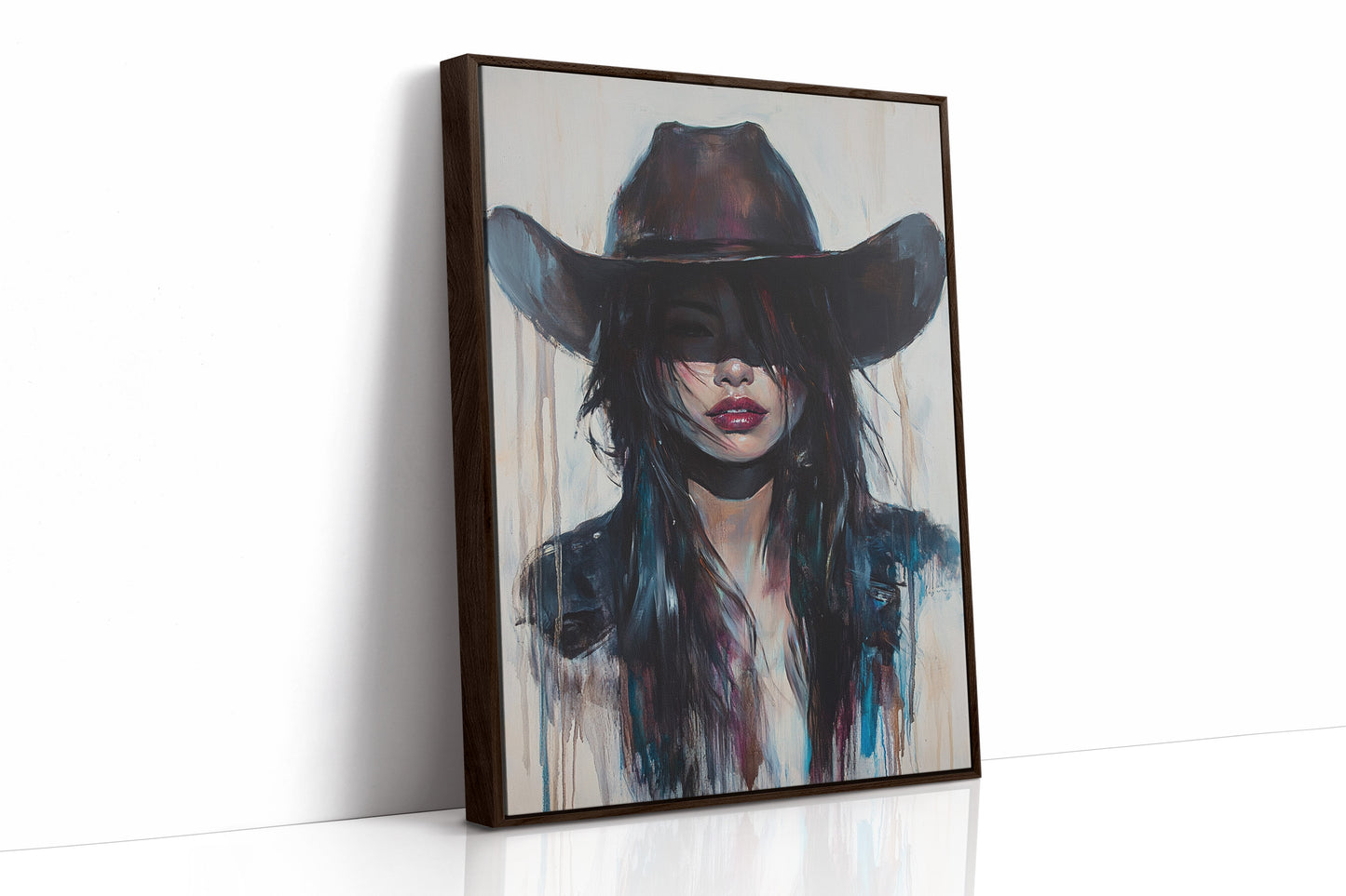 Mystic Cowgirl Canvas – Moody Western Woman Wall Art