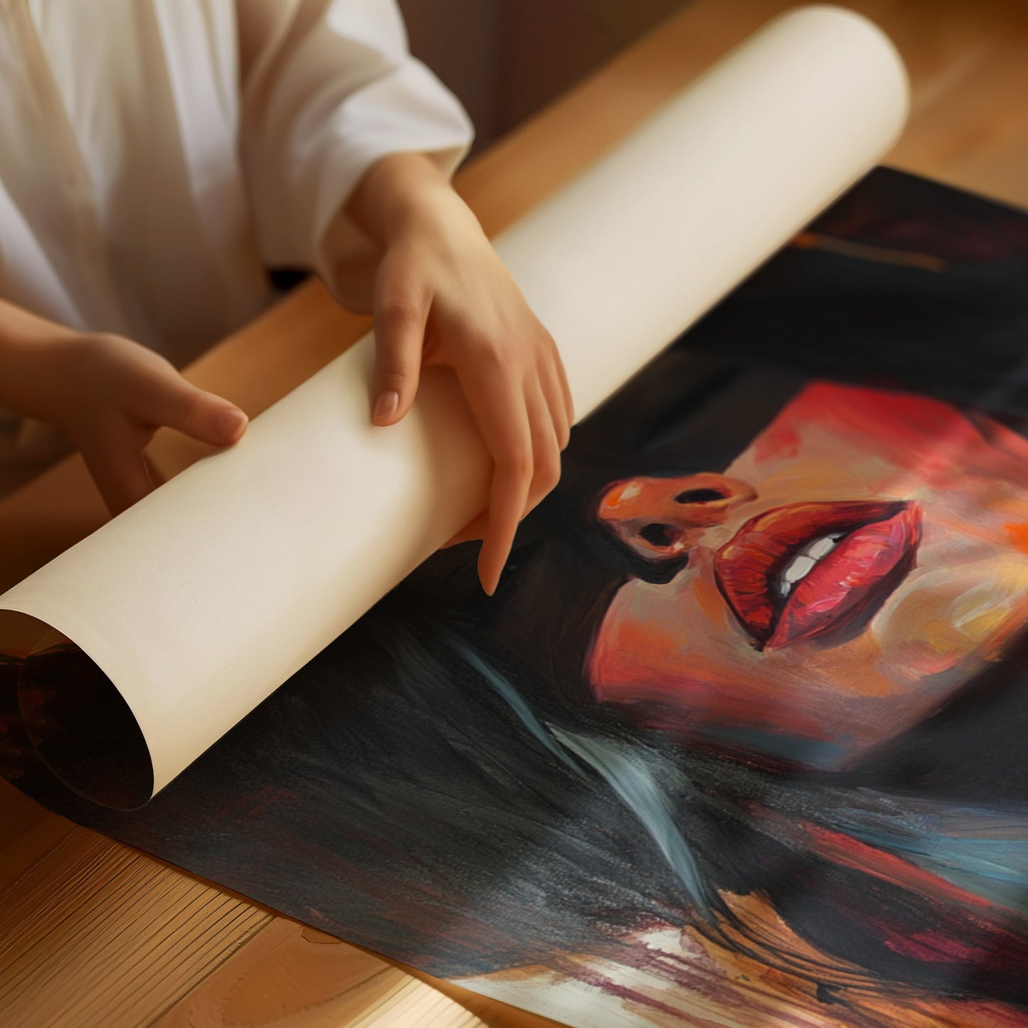 Desert Flame Cowgirl Canvas – Bold Western Woman Wall Art