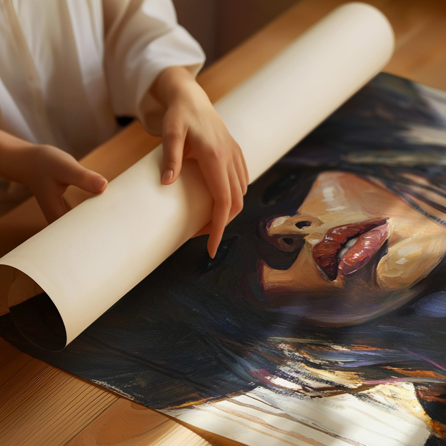 Shadowed Cowgirl Canvas – Western Femme Fatale Wall Art