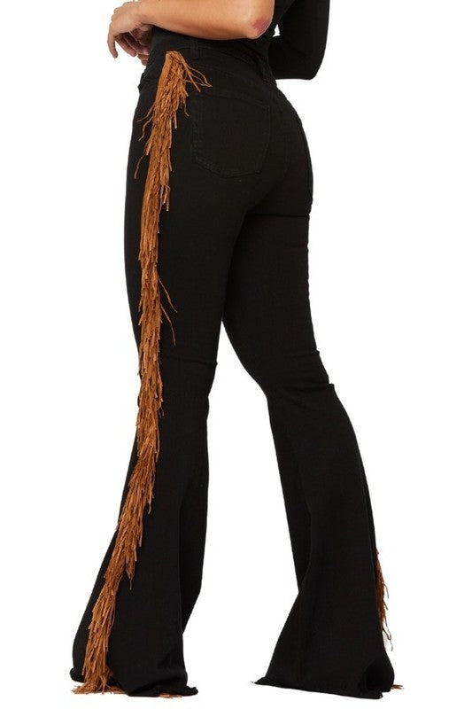 Bell bottoms with on sale fringe