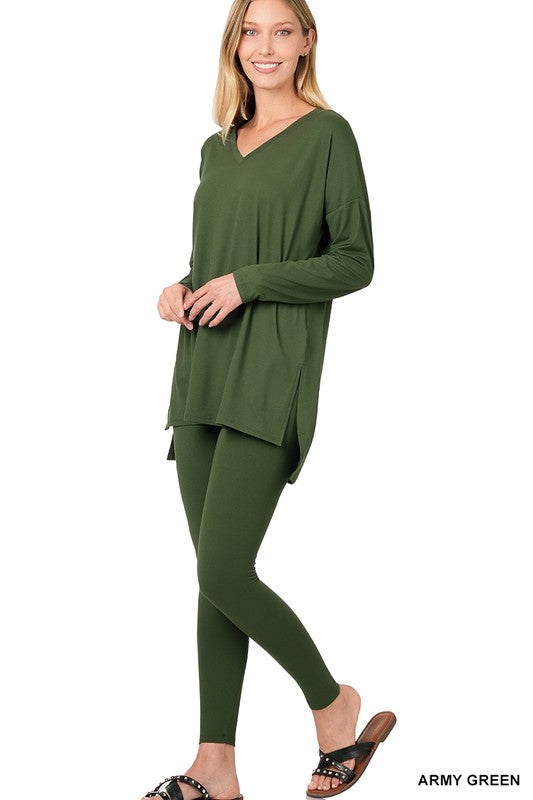 Brushed Microfiber Loungewear Set choice of colors