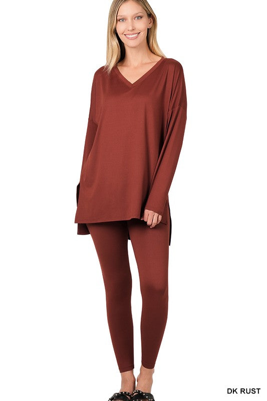 Brushed Microfiber Loungewear Set choice of colors