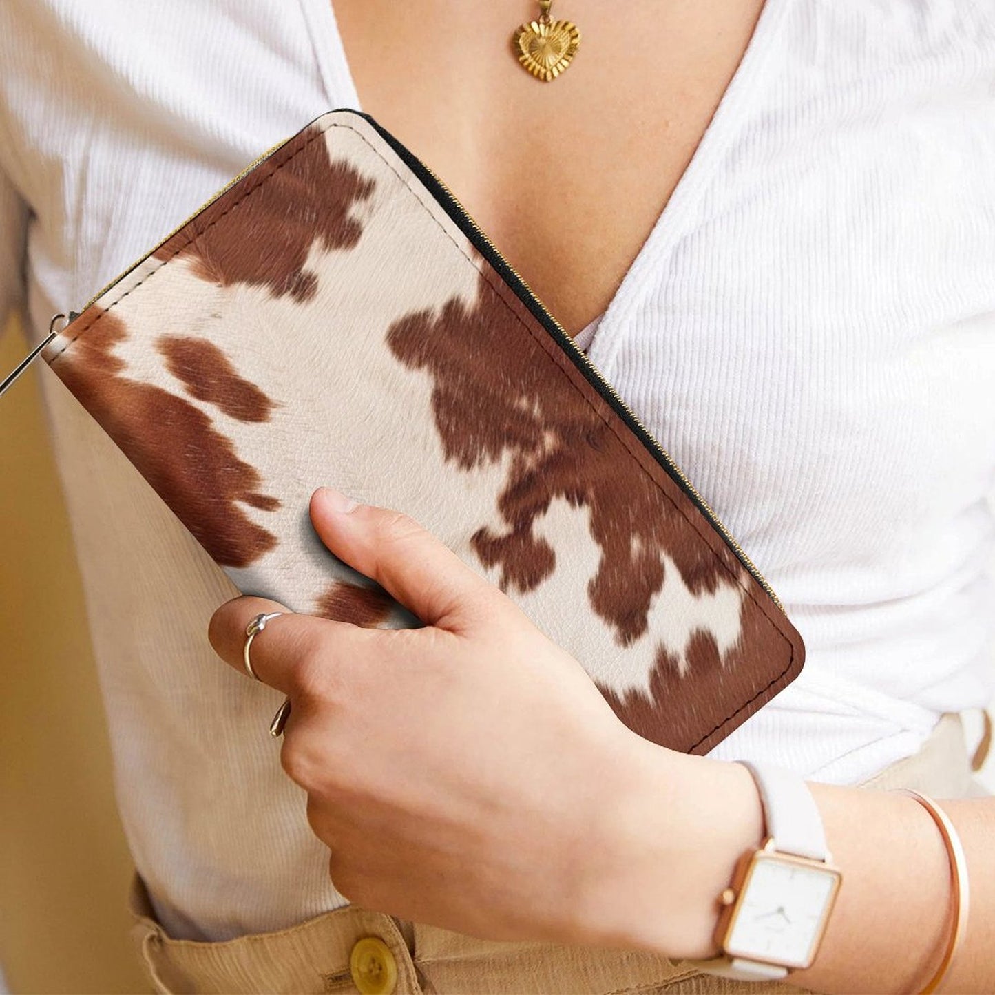 Cow Print Wallet