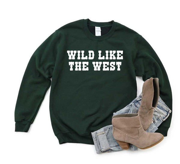 Wild Like The West Graphic Sweatshirt choice of colors