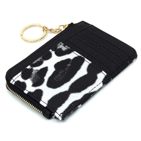 Fashion Card Holder Keychain Wallet