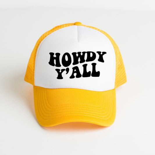 Howdy Y'all Retro Foam Trucker Hat choice of colors