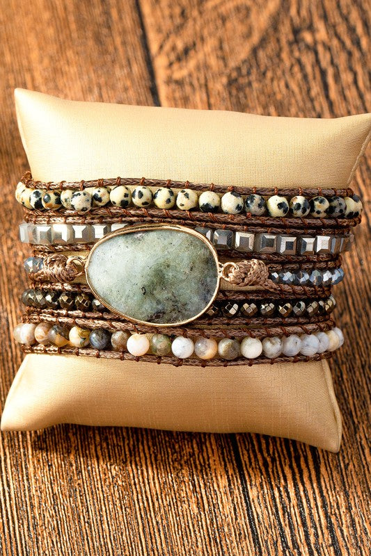 Natural Stone Wrap Bracelet choice of styles