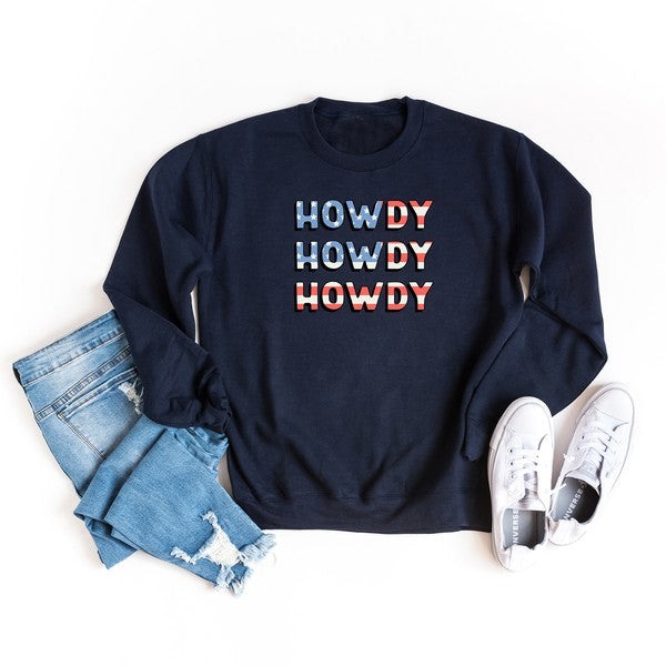 Howdy Flag Stacked Graphic Sweatshirt