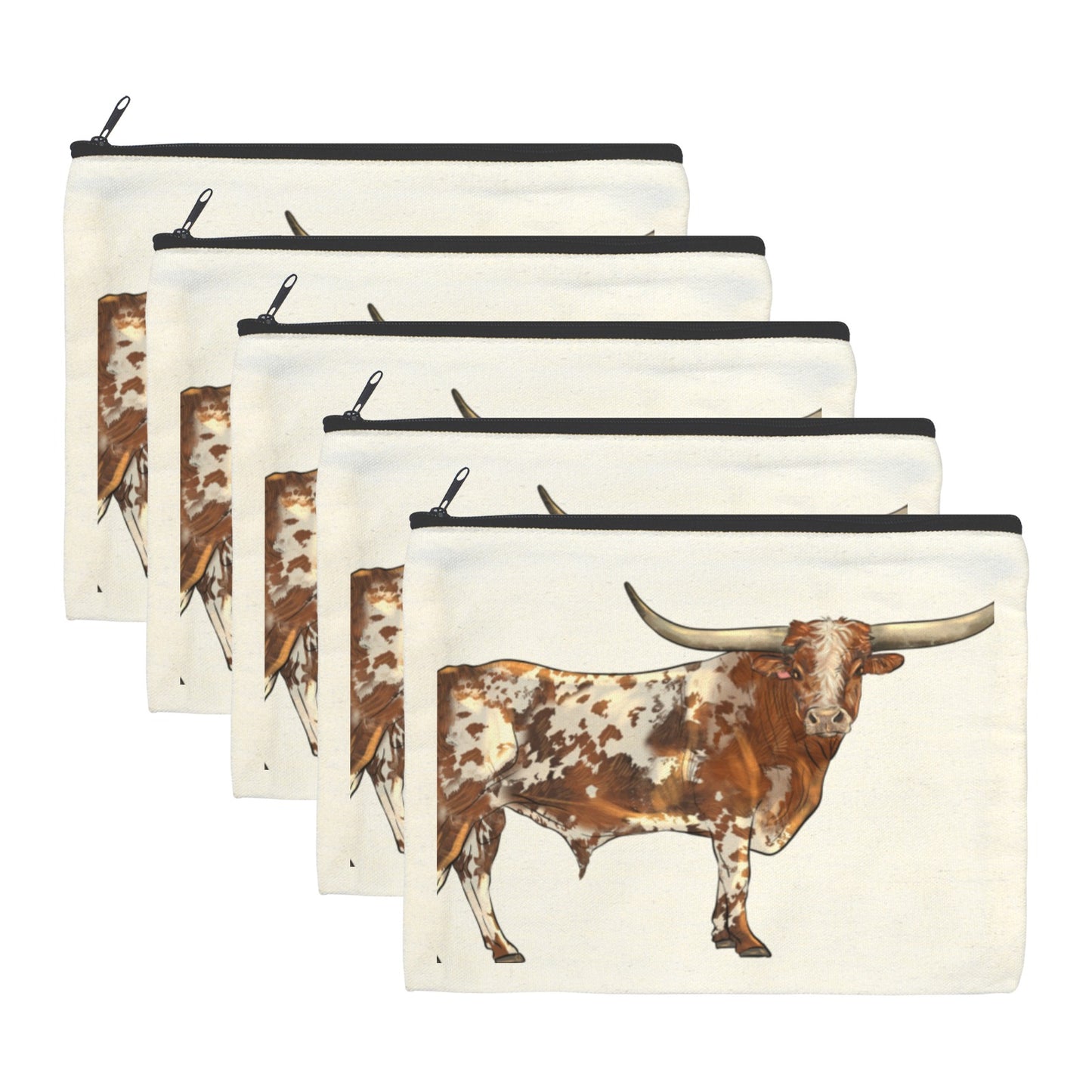Longhorn Cosmetic Bag Pack of 5 Made in America