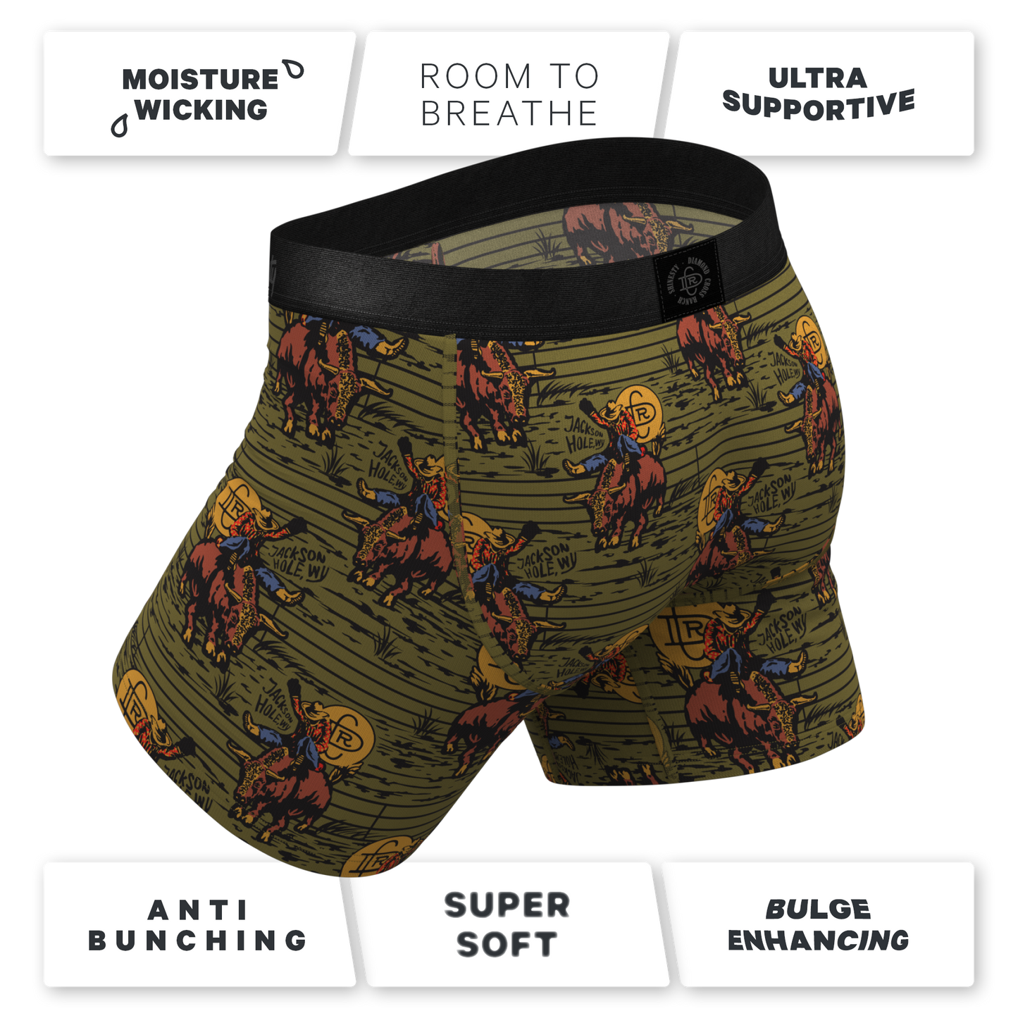 The 1912 | Western Shinesty x Diamond Cross Ranch Ball Hammock® Pouch Underwear With Fly