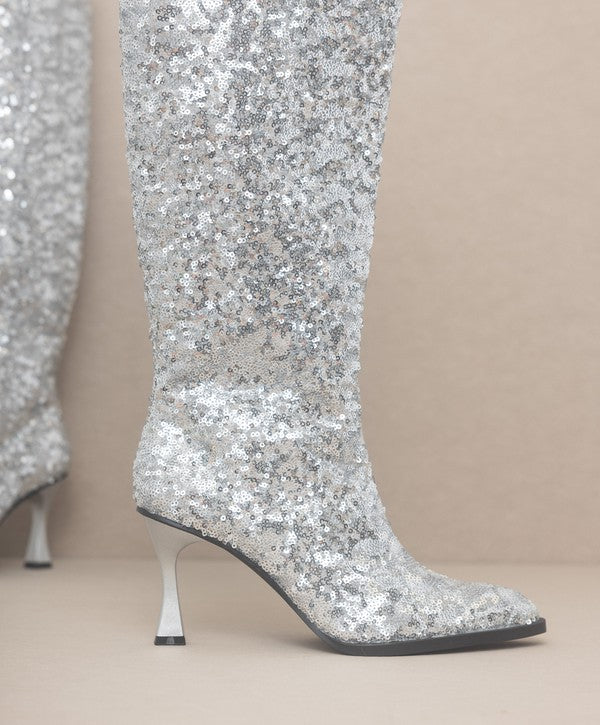 Knee High Sequin Boots choice of colors