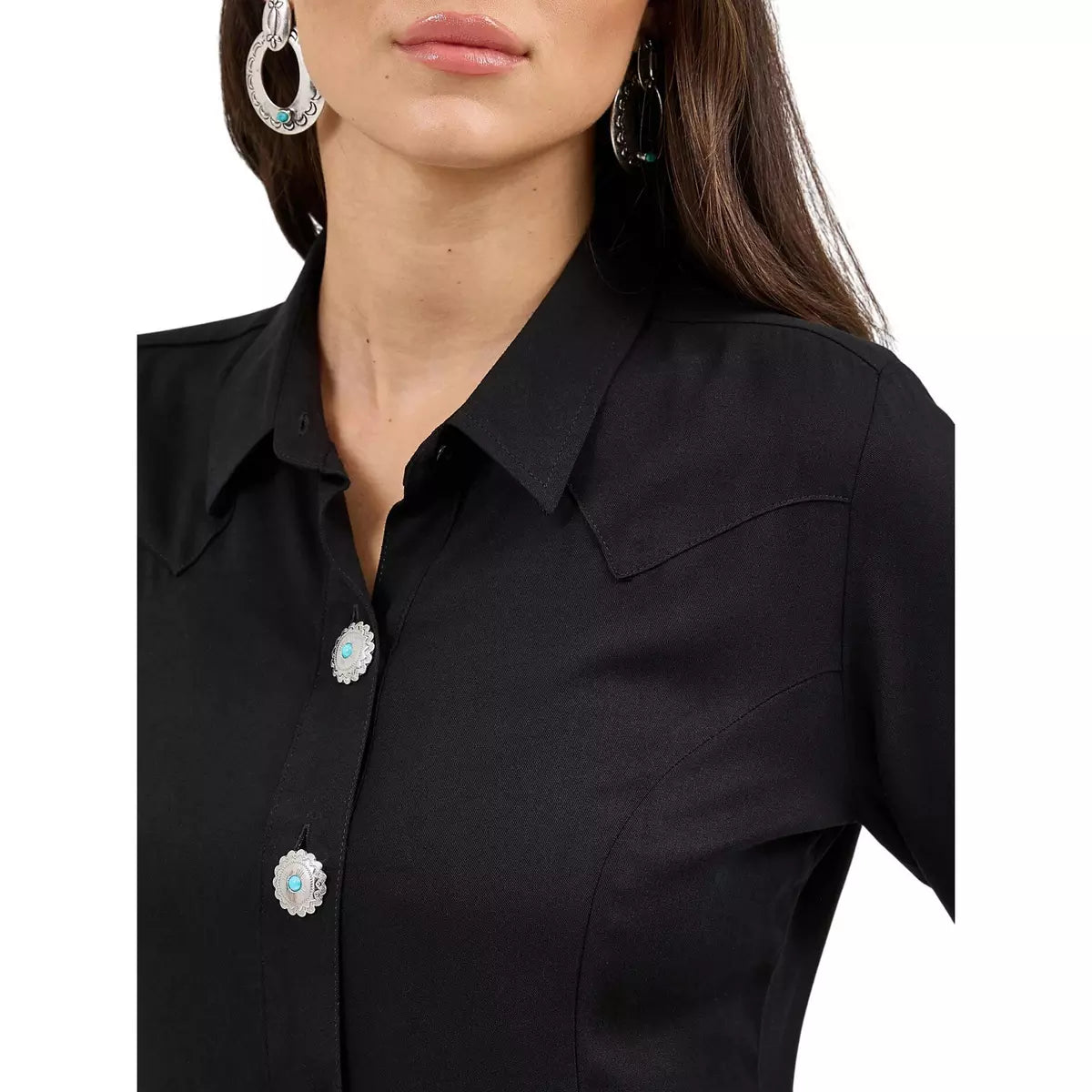 Wrangler Western Fancy Concho Button Southwest Shirt
