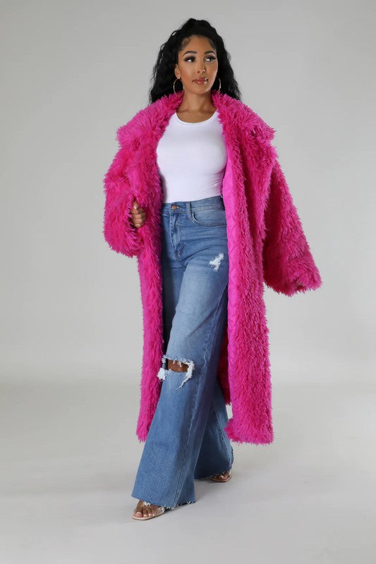 Mob Wife Fuzzy Faux Fur Fluffy Coat choice of colors