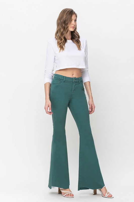 Vervet Green Bell Bottom Jeans
