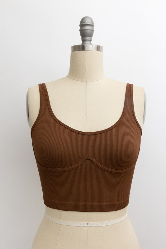 Ribbed Underline Seams Brami Top choice of colors