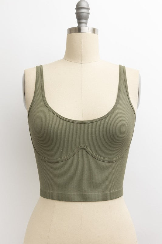 Ribbed Underline Seams Brami Top choice of colors