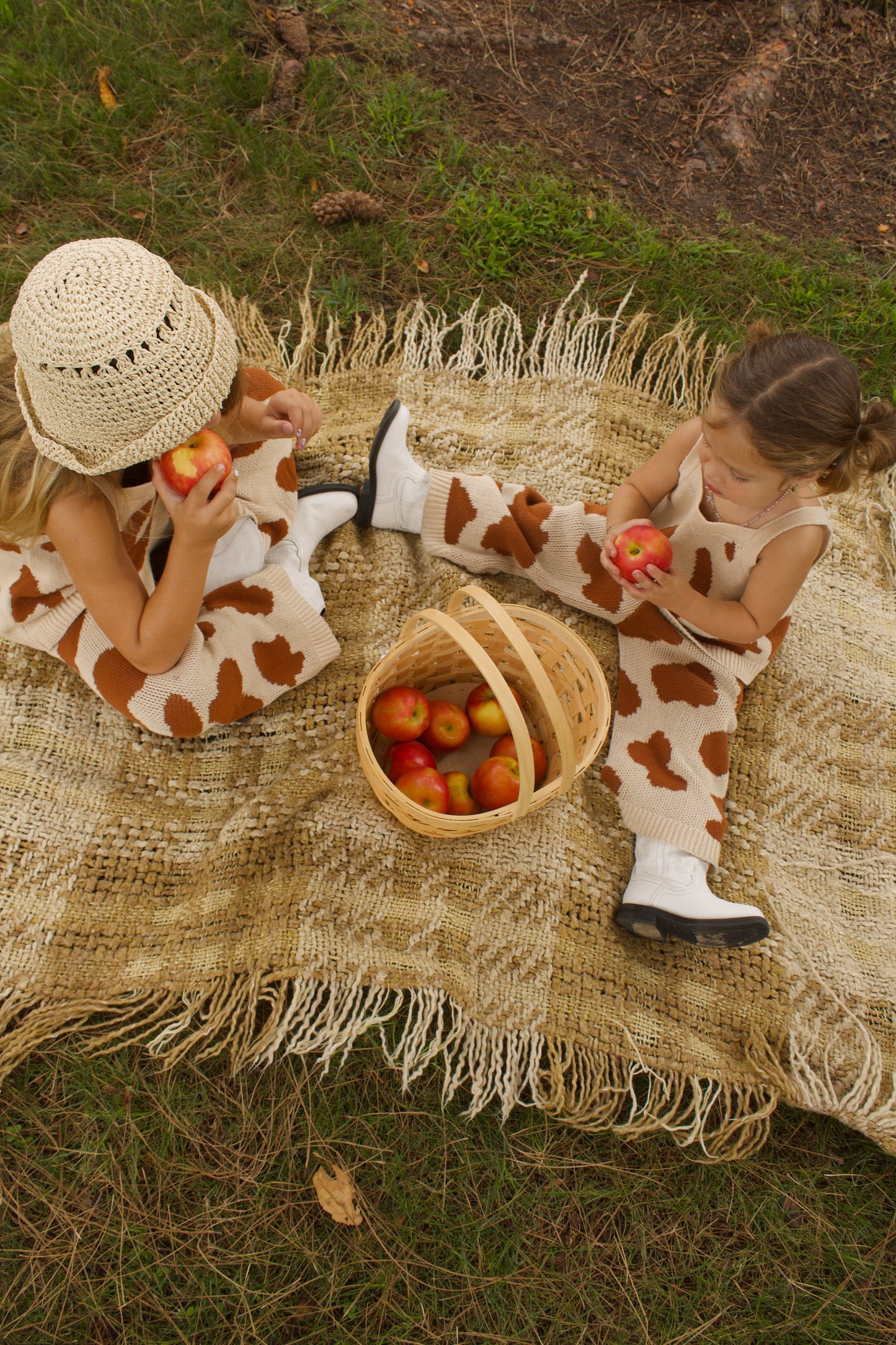 Safe Haven Fall two-piece knit horse shoe toddler girls western autumn fashion