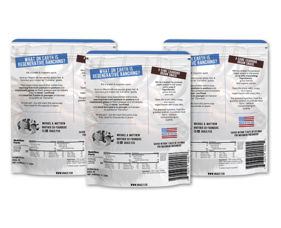 Grazly Elk Heart Crisp Variety Pack