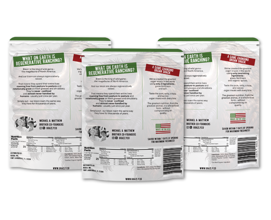 Grazly Bison Heart Crisp Variety Pack