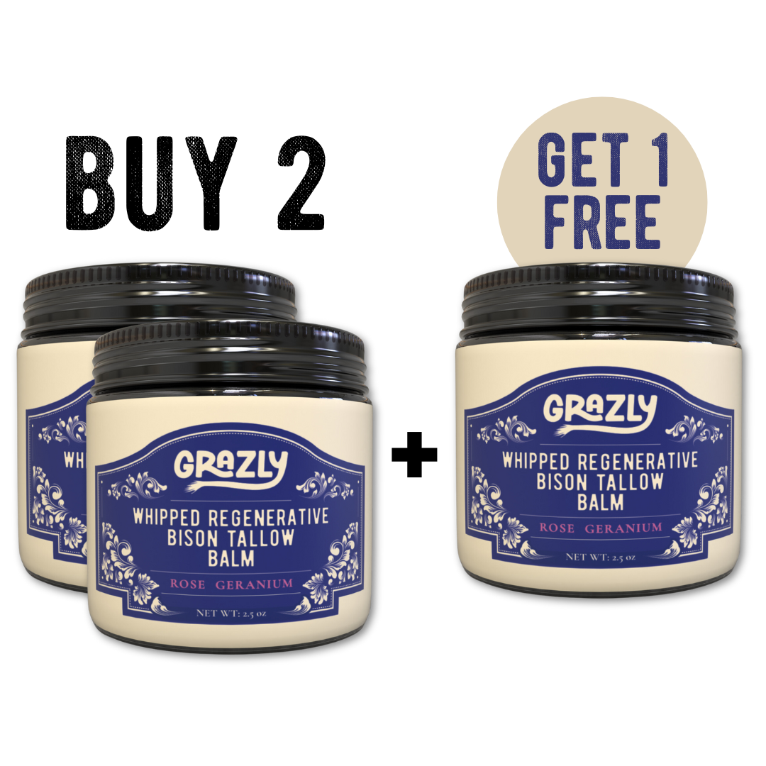 Grazly Whipped Bison Tallow & Manuka Honey Moisturizing Balm
