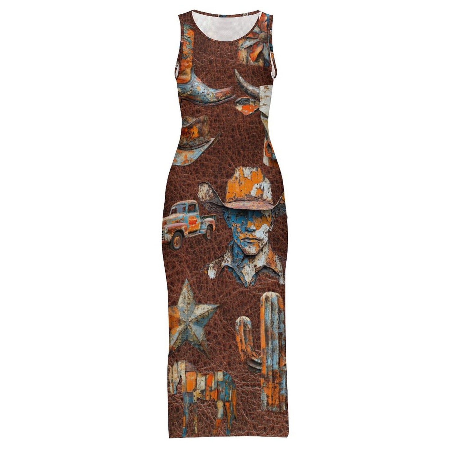 Cowboy Treasures Bodycon Maxi Dress