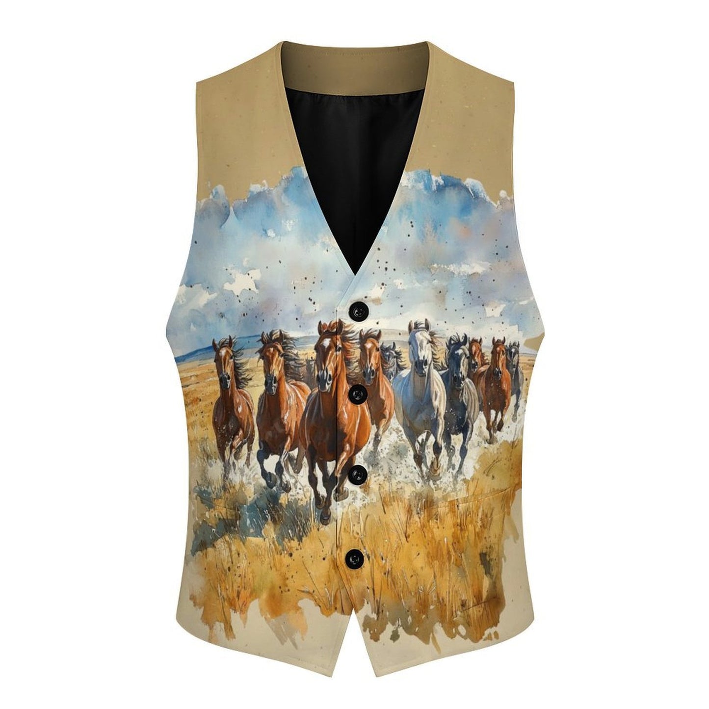Baha Ranch Wild Horse Ranch Men's Sleeveless Suit Vest