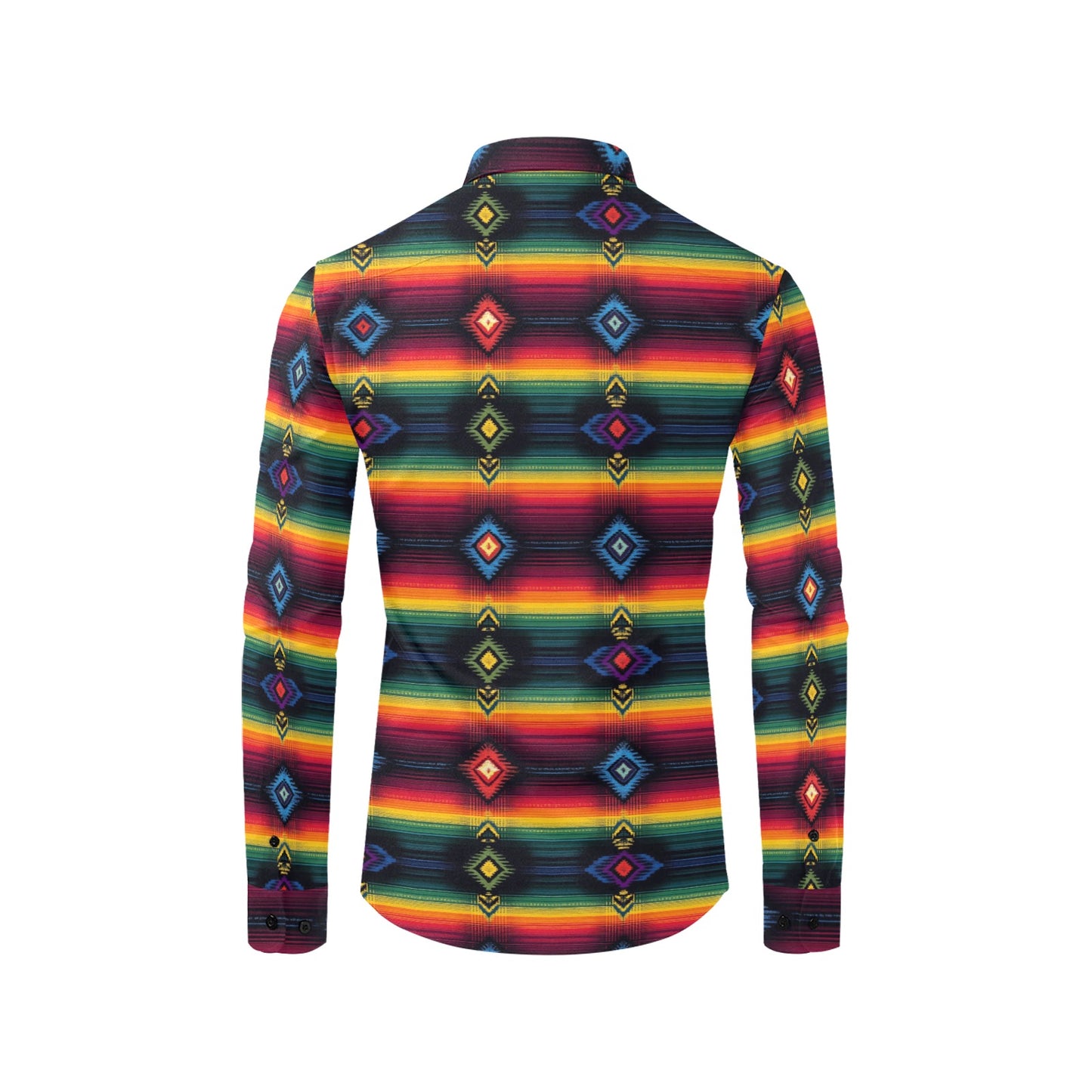 Colores De Mexico Southwestern Serape Button Up Shirt