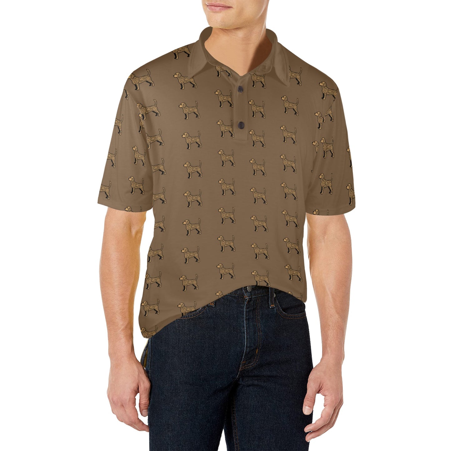 Baha Ranch Save the Beagles Men's Polo Style Shirt