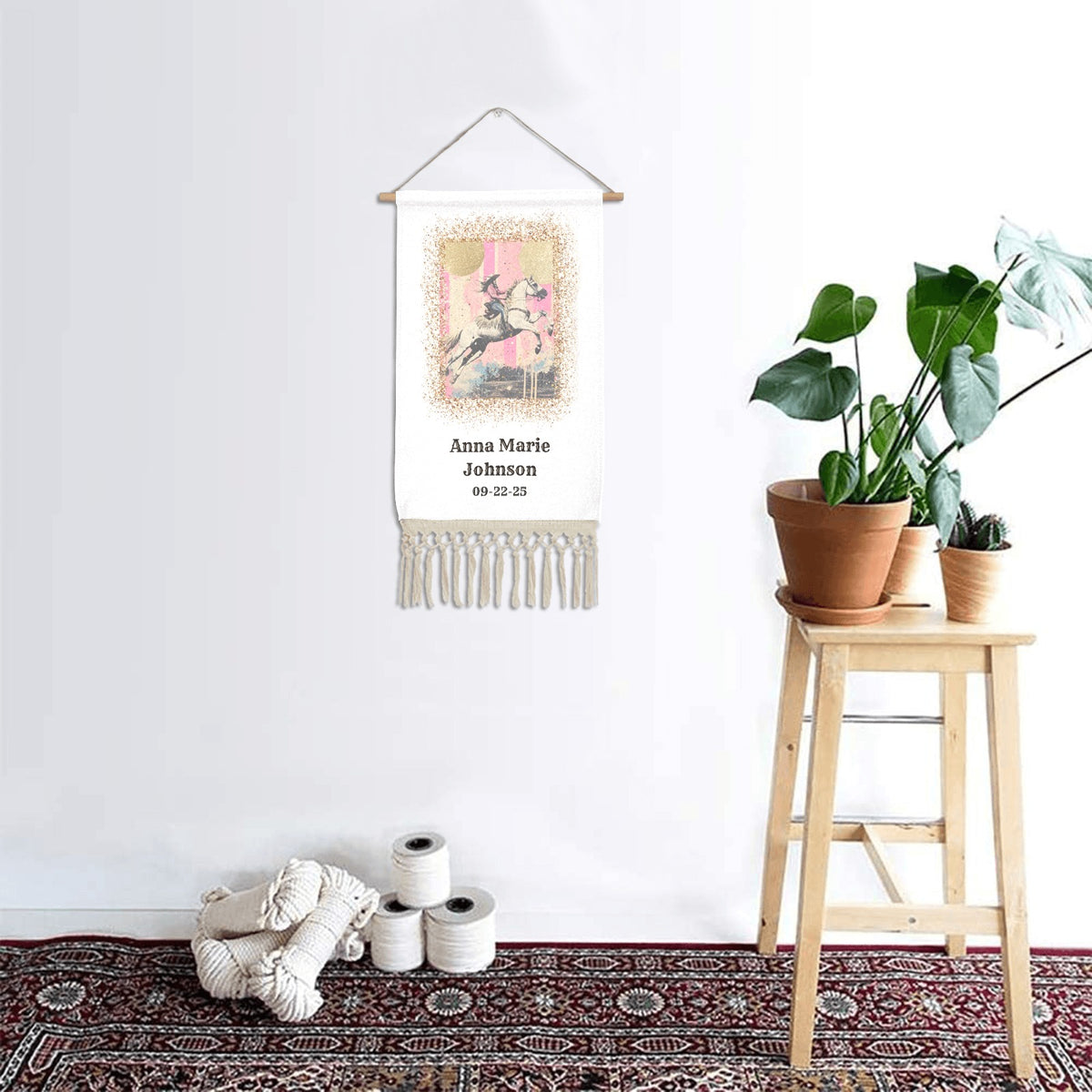 Baha Ranch Nursery Custom Linen Wall Hanging Made in America