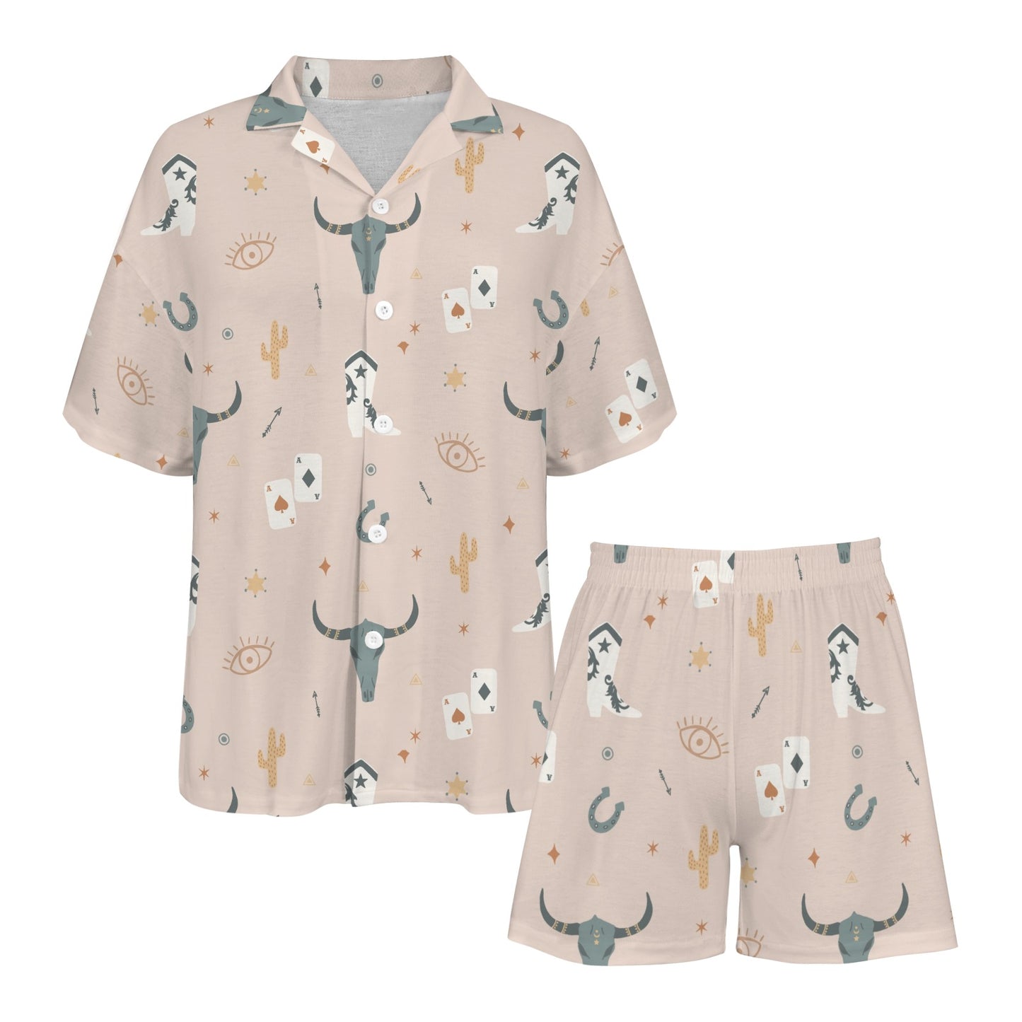 Baha Ranch Bulls & Boots Women's Pajama Set Made in America