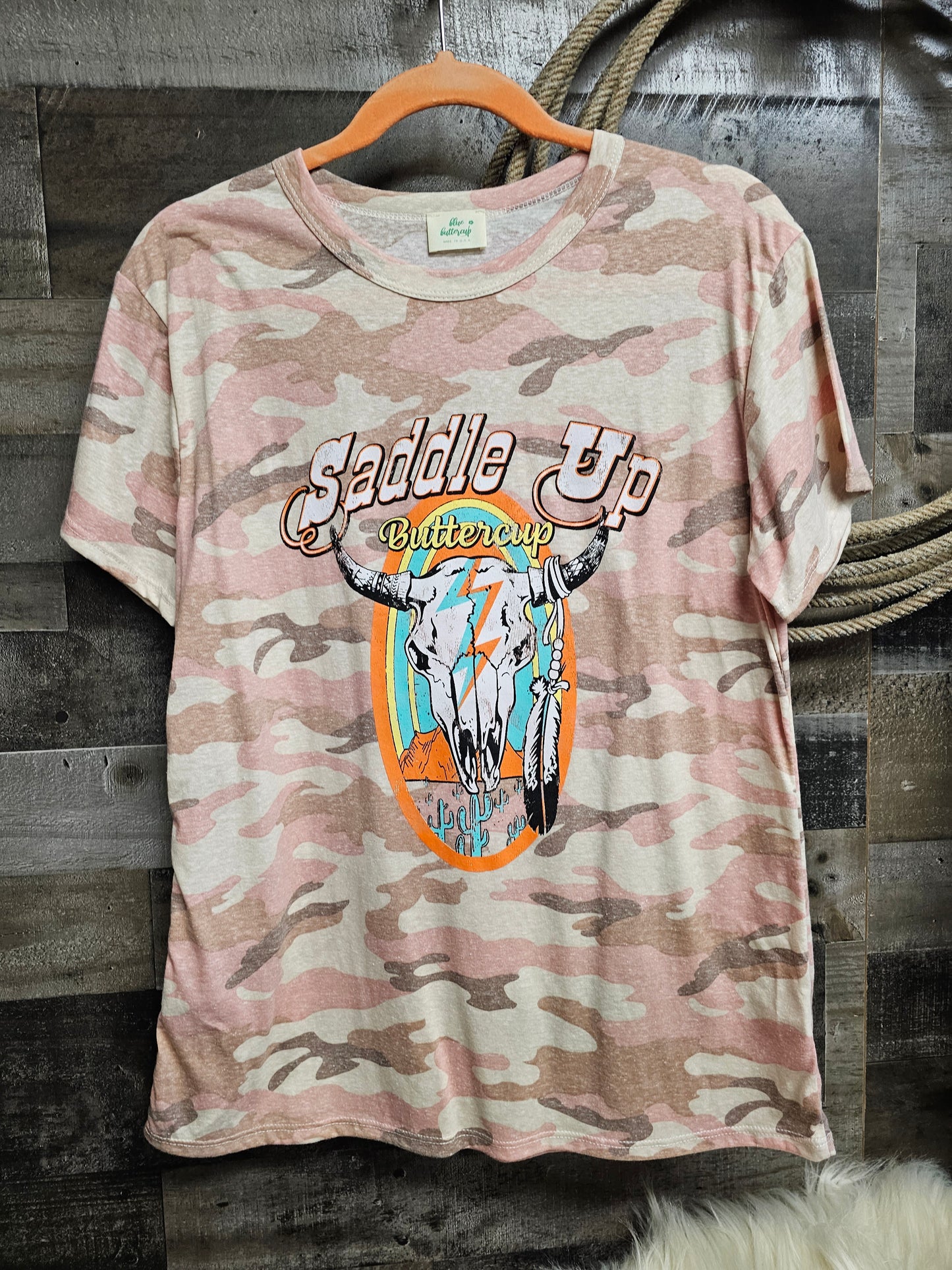 Saddle Up Buttercup Tee size Small