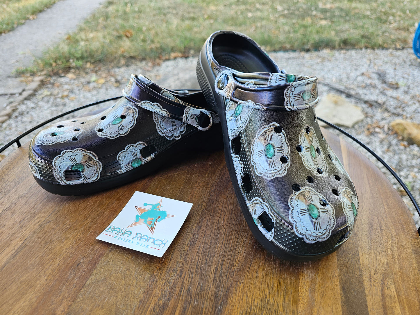 Silver Concho Clog Shoes